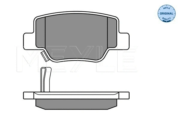 025 249 2616/W MEYLE Комплект тормозных колодок, дисковый тормоз (фото 2)