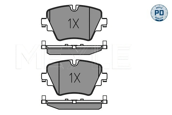 025 256 1718/PD MEYLE Комплект тормозных колодок, дисковый тормоз (фото 2)