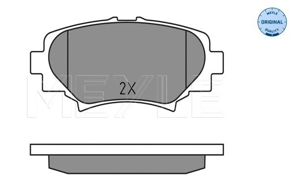 025 258 7814 MEYLE Комплект тормозных колодок, дисковый тормоз (фото 2)