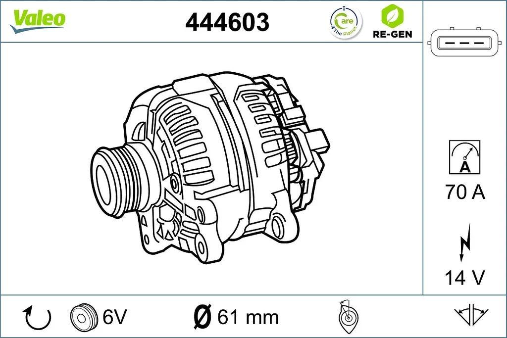 444603 VALEO Генератор (фото 1)