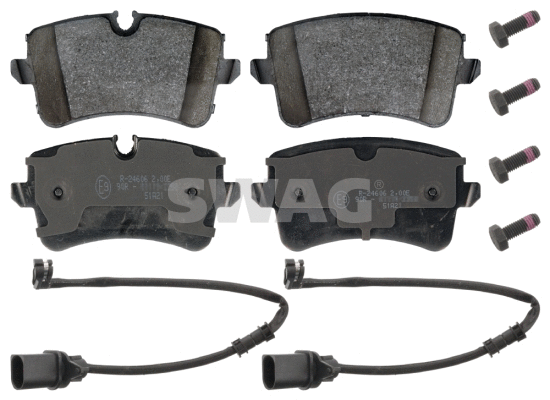30 11 6017 SWAG Комплект тормозных колодок, дисковый тормоз (фото 1)