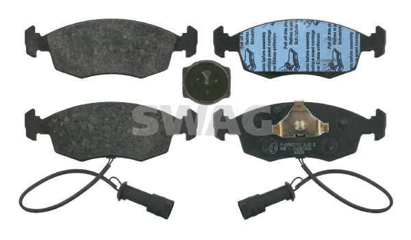 50 91 6022 SWAG Комплект тормозных колодок, дисковый тормоз (фото 1)