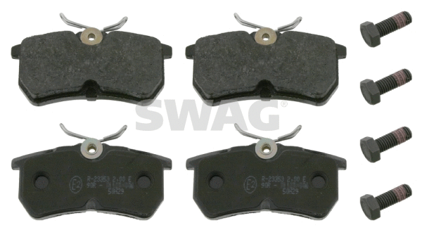 50 91 6167 SWAG Комплект тормозных колодок, дисковый тормоз (фото 1)