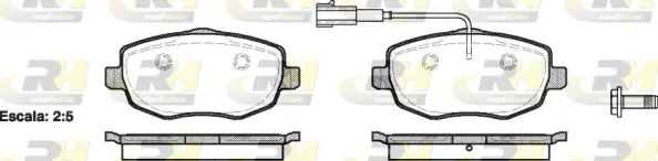 21099.01 ROADHOUSE Комплект тормозных колодок, дисковый тормоз (фото 1)