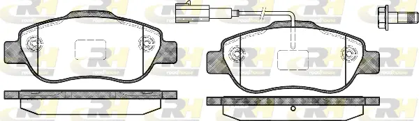 21100.11 ROADHOUSE Комплект тормозных колодок, дисковый тормоз (фото 1)