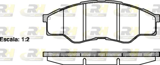 21266.00 ROADHOUSE Комплект тормозных колодок, дисковый тормоз (фото 1)