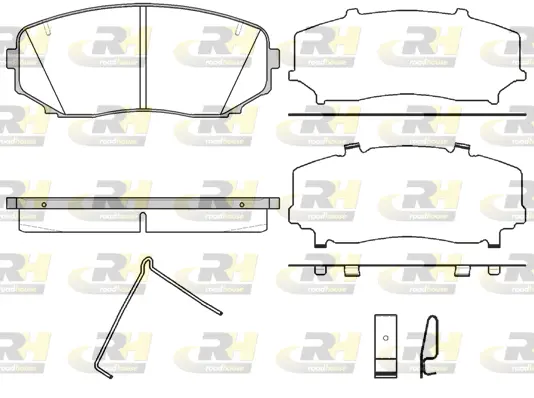 21267.02 ROADHOUSE Комплект тормозных колодок, дисковый тормоз (фото 1)