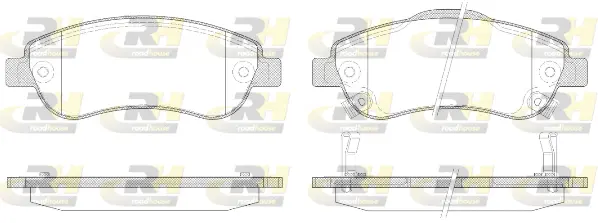 21289.02 ROADHOUSE Комплект тормозных колодок, дисковый тормоз (фото 1)