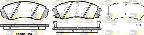 21291.02 ROADHOUSE Комплект тормозных колодок, дисковый тормоз (фото 1)