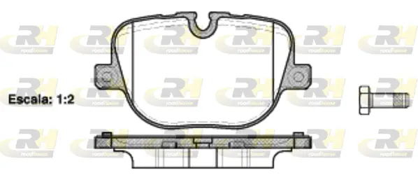 21408.00 ROADHOUSE Комплект тормозных колодок, дисковый тормоз (фото 1)