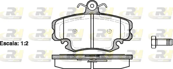 2141.20 ROADHOUSE Комплект тормозных колодок, дисковый тормоз (фото 1)