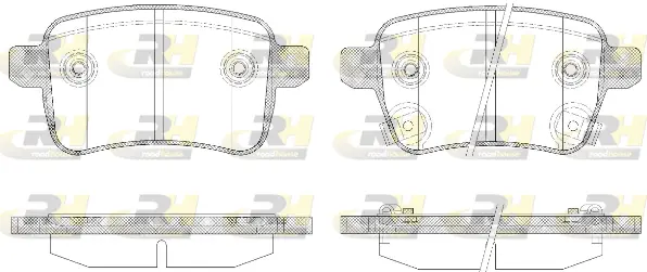 21450.12 ROADHOUSE Комплект тормозных колодок, дисковый тормоз (фото 1)