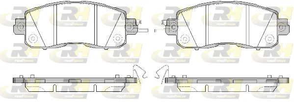 21517.04 ROADHOUSE Комплект тормозных колодок, дисковый тормоз (фото 1)
