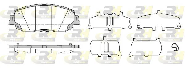 21787.10 ROADHOUSE Комплект тормозных колодок, дисковый тормоз (фото 1)