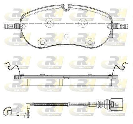 21962.01 ROADHOUSE Комплект тормозных колодок, дисковый тормоз (фото 1)