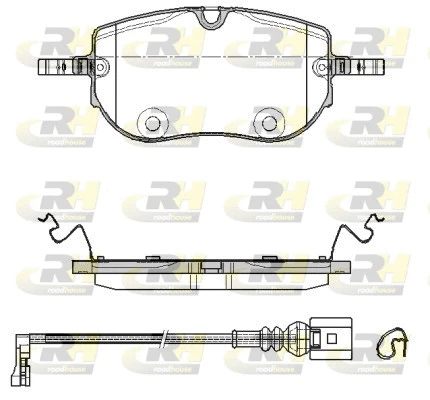 21964.01 ROADHOUSE Комплект тормозных колодок, дисковый тормоз (фото 1)