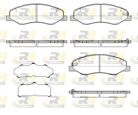 21977.02 ROADHOUSE Комплект тормозных колодок, дисковый тормоз (фото 1)