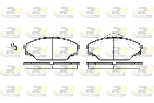 2442.04 ROADHOUSE Комплект тормозных колодок, дисковый тормоз (фото 1)