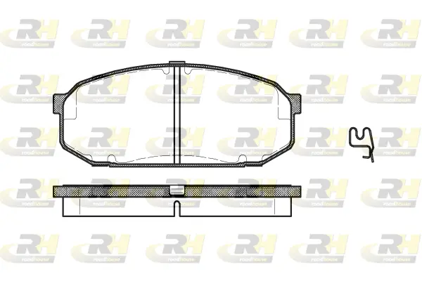 2504.02 ROADHOUSE Комплект тормозных колодок, дисковый тормоз (фото 1)