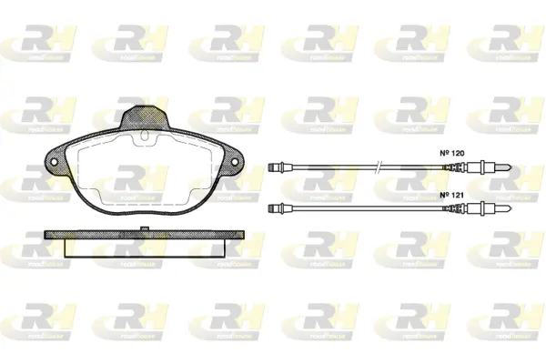 2608.04 ROADHOUSE Комплект тормозных колодок, дисковый тормоз (фото 1)