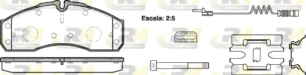 2651.22 ROADHOUSE Комплект тормозных колодок, дисковый тормоз (фото 1)