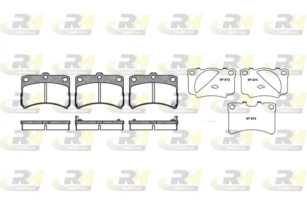 2723.02 ROADHOUSE Комплект тормозных колодок, дисковый тормоз (фото 1)