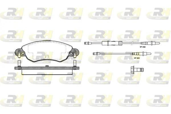 2829.04 ROADHOUSE Комплект тормозных колодок, дисковый тормоз (фото 1)