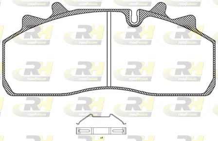 JSX 21254.00 ROADHOUSE Комплект тормозных колодок, дисковый тормоз (фото 1)