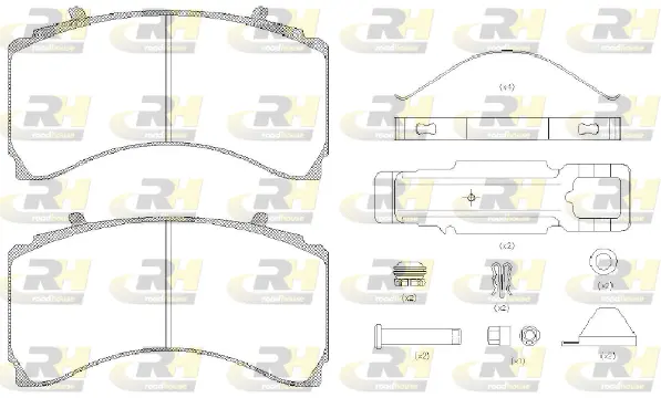 JSX 21479.80 ROADHOUSE Комплект тормозных колодок, дисковый тормоз (фото 1)