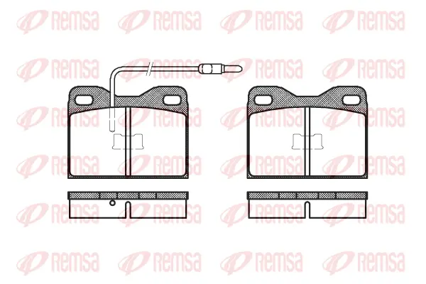 0008.14 REMSA Комплект тормозных колодок, дисковый тормоз (фото 1)