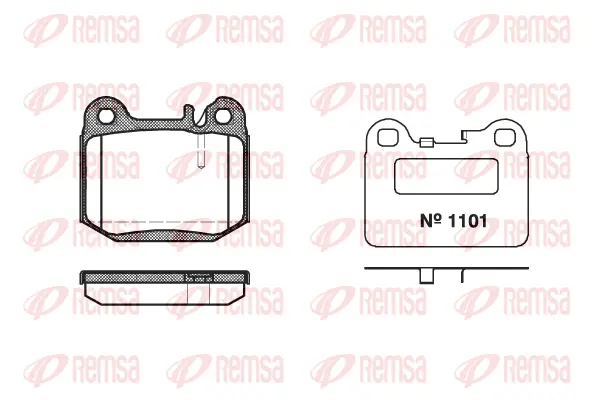 0014.40 REMSA Комплект тормозных колодок, дисковый тормоз (фото 1)
