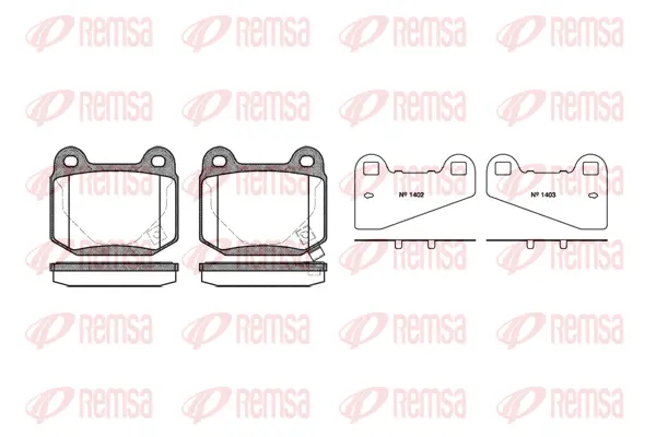 0014.52 REMSA Комплект тормозных колодок, дисковый тормоз (фото 1)