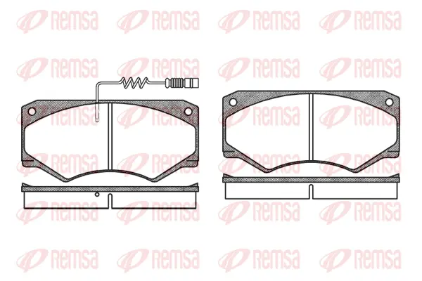 0047.12 REMSA Комплект тормозных колодок, дисковый тормоз (фото 1)