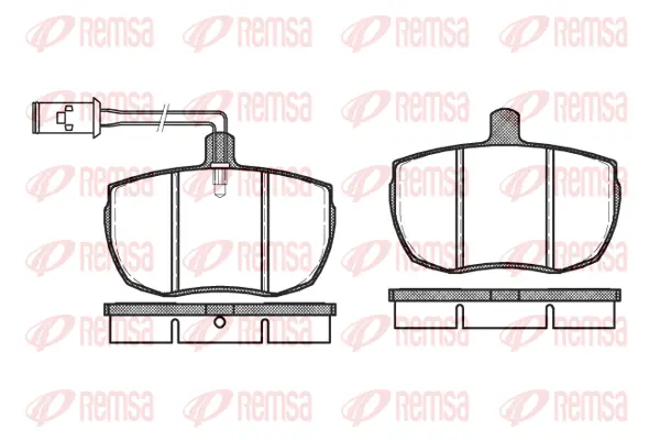 0056.12 REMSA Комплект тормозных колодок, дисковый тормоз (фото 1)