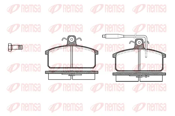 0128.02 REMSA Комплект тормозных колодок, дисковый тормоз (фото 1)