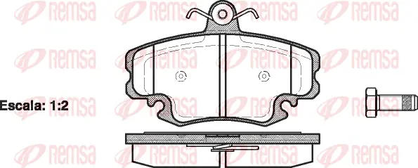 0141.20 REMSA Комплект тормозных колодок, дисковый тормоз (фото 1)