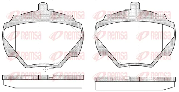 0222.10 REMSA Комплект тормозных колодок, дисковый тормоз (фото 1)