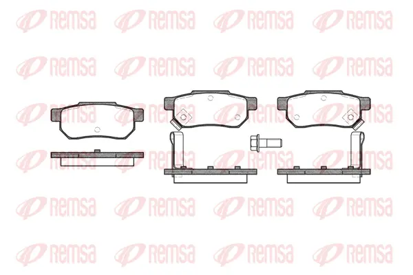 0233.02 REMSA Комплект тормозных колодок, дисковый тормоз (фото 1)