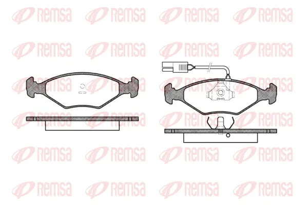 0281.02 REMSA Комплект тормозных колодок, дисковый тормоз (фото 1)