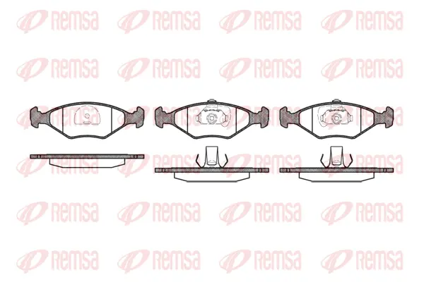 0281.40 REMSA Комплект тормозных колодок, дисковый тормоз (фото 1)