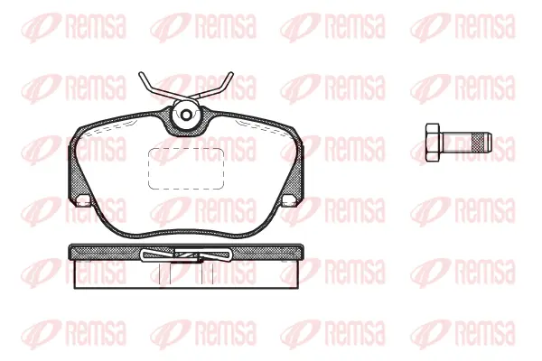 0284.00 REMSA Комплект тормозных колодок, дисковый тормоз (фото 1)