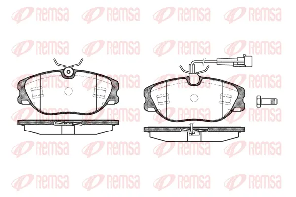 0305.72 REMSA Комплект тормозных колодок, дисковый тормоз (фото 1)