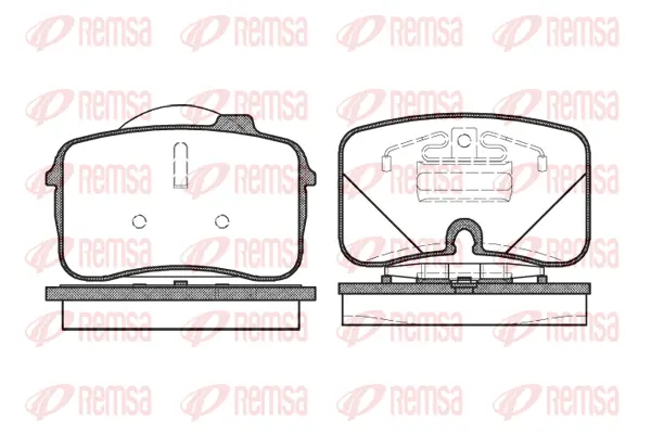 0328.00 REMSA Комплект тормозных колодок, дисковый тормоз (фото 1)