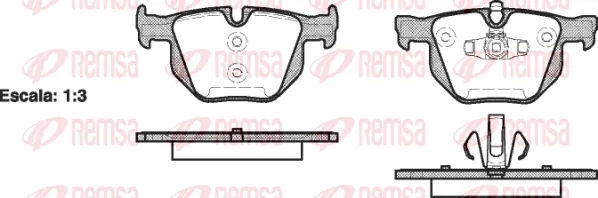 0381.70 REMSA Комплект тормозных колодок, дисковый тормоз (фото 1)