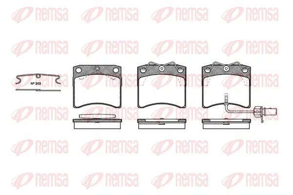 0385.11 REMSA Комплект тормозных колодок, дисковый тормоз (фото 1)