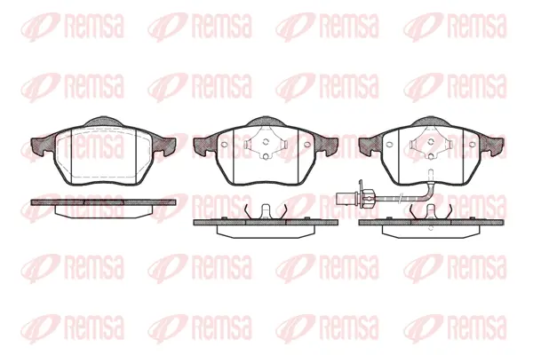 0390.11 REMSA Комплект тормозных колодок, дисковый тормоз (фото 1)