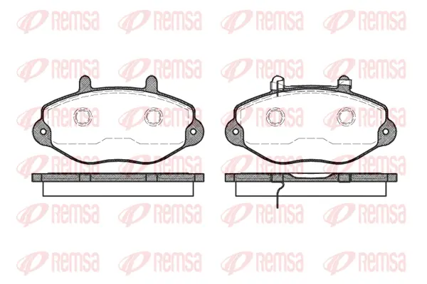 0392.02 REMSA Комплект тормозных колодок, дисковый тормоз (фото 1)