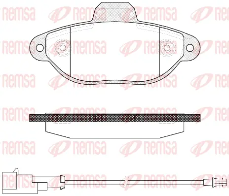 0414.22 REMSA Комплект тормозных колодок, дисковый тормоз (фото 1)