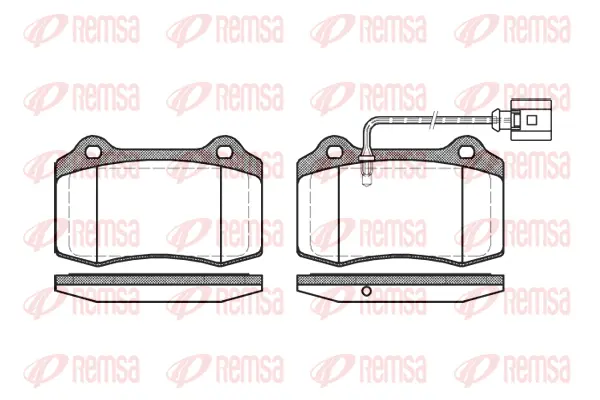 0434.01 REMSA Комплект тормозных колодок, дисковый тормоз (фото 1)