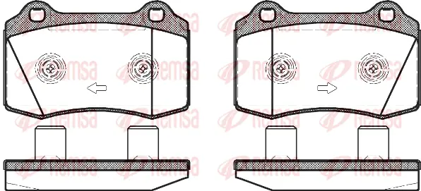 0434.58 REMSA Комплект тормозных колодок, дисковый тормоз (фото 1)